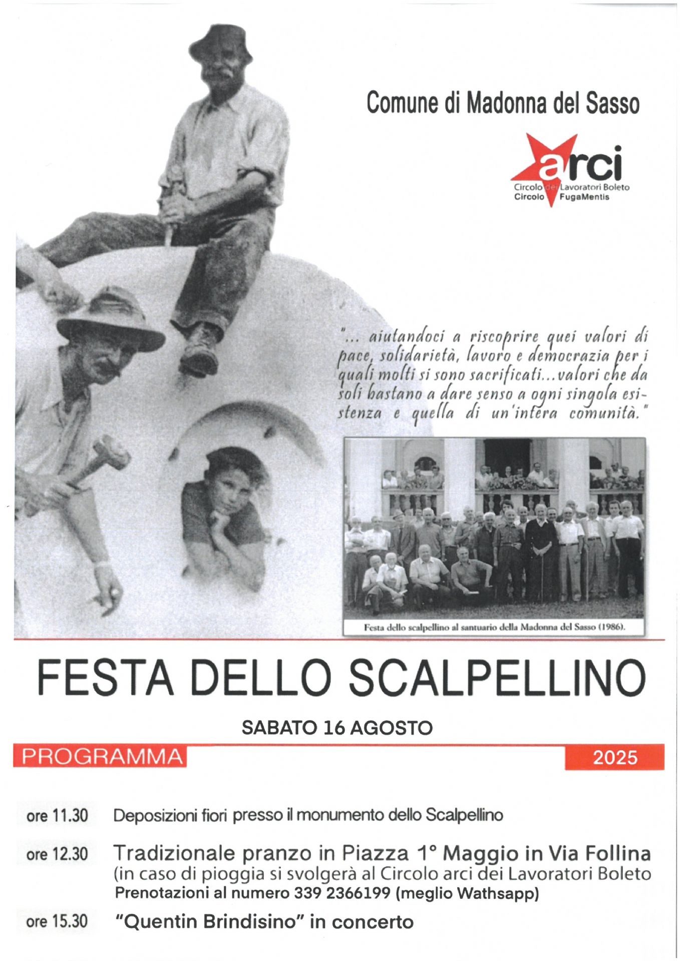 Locandina Festa dello Scalpellino 2025